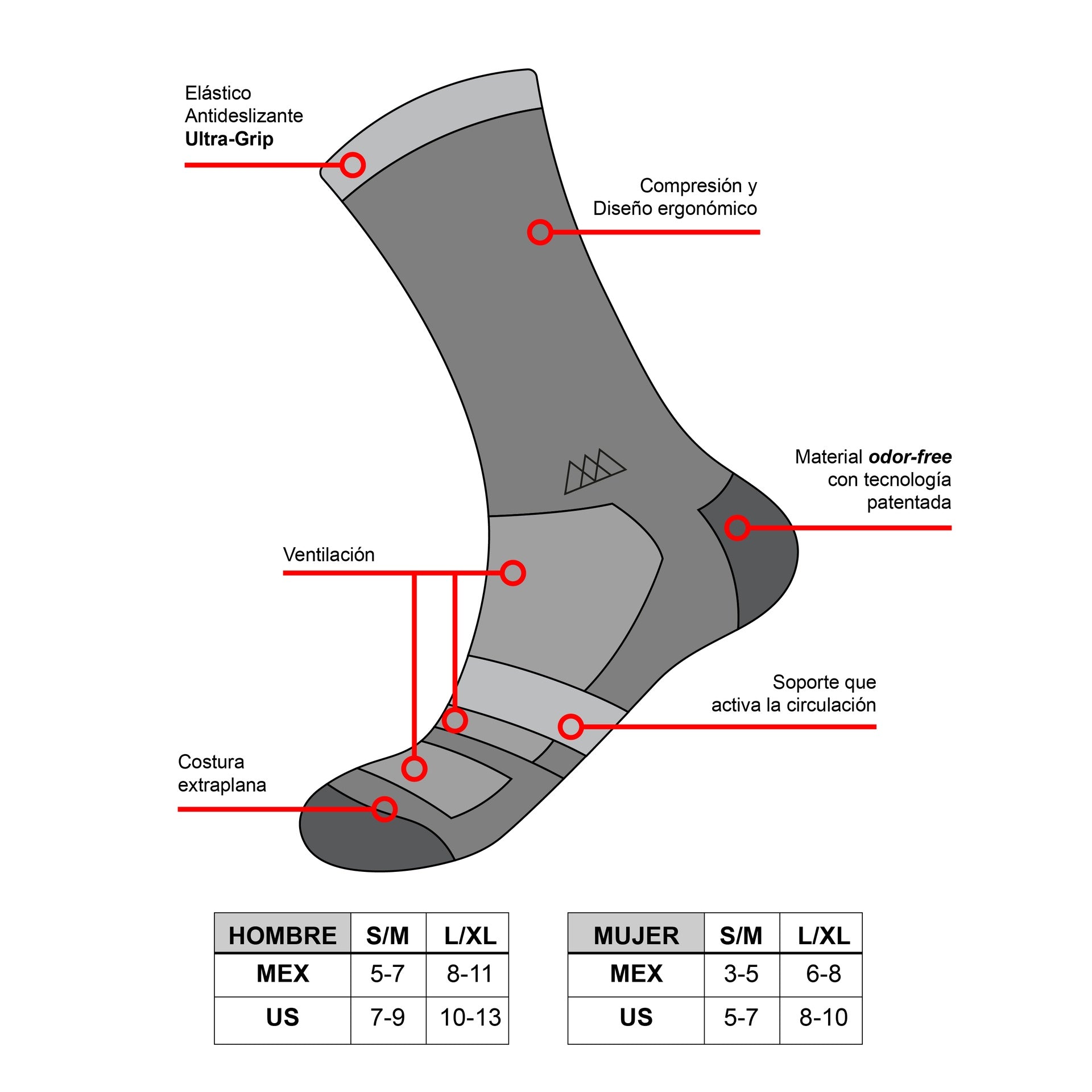 Socks 2Lineas Jaspe